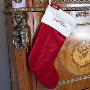 1204 Pottery Barn Kids "Evalina" Velvet Stocking